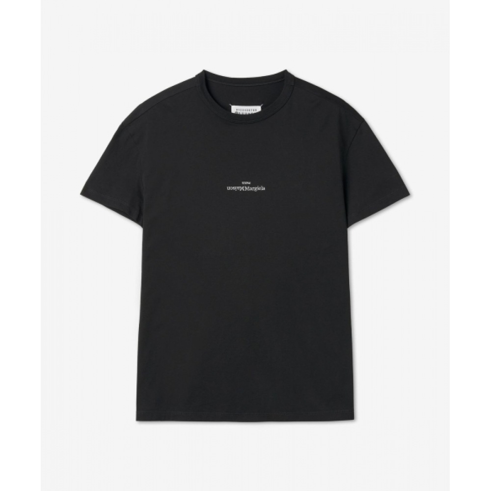 メゾンマルジェラリバースロゴ Tシャツ-ブラック:ホワイト/S30GC0701S22816900