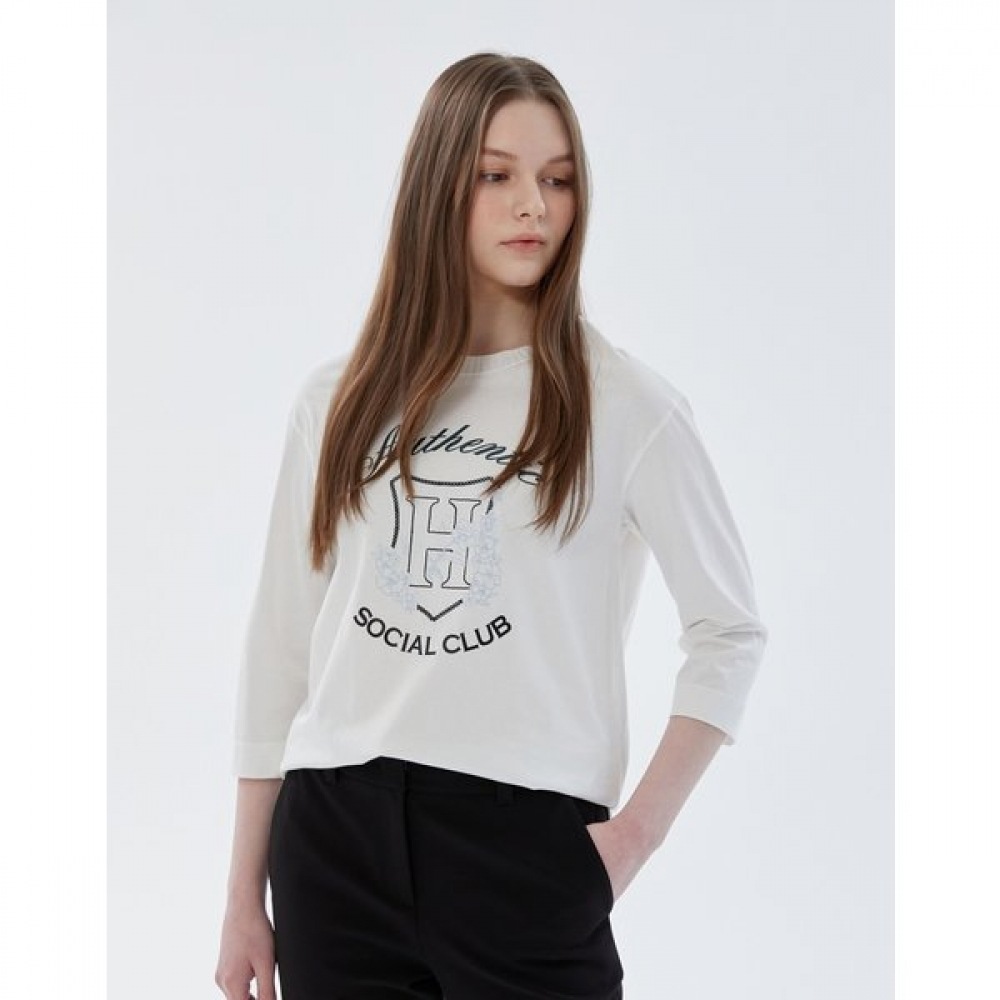 [24SS] [ベスト] [100% コットン] ホワイトニットカラースキーム HSTS4B201WT