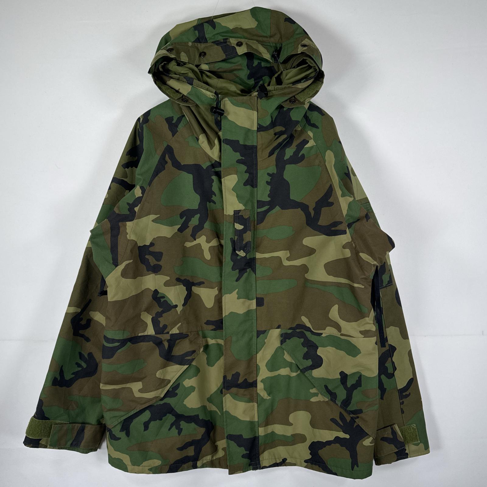 古着 90s/90年代 ヴィンテージ ミリタリージャケット ECWCS GORE-TEX ウッドランドカモ ゴアテックスパーカー medium regular グリーン メンズ