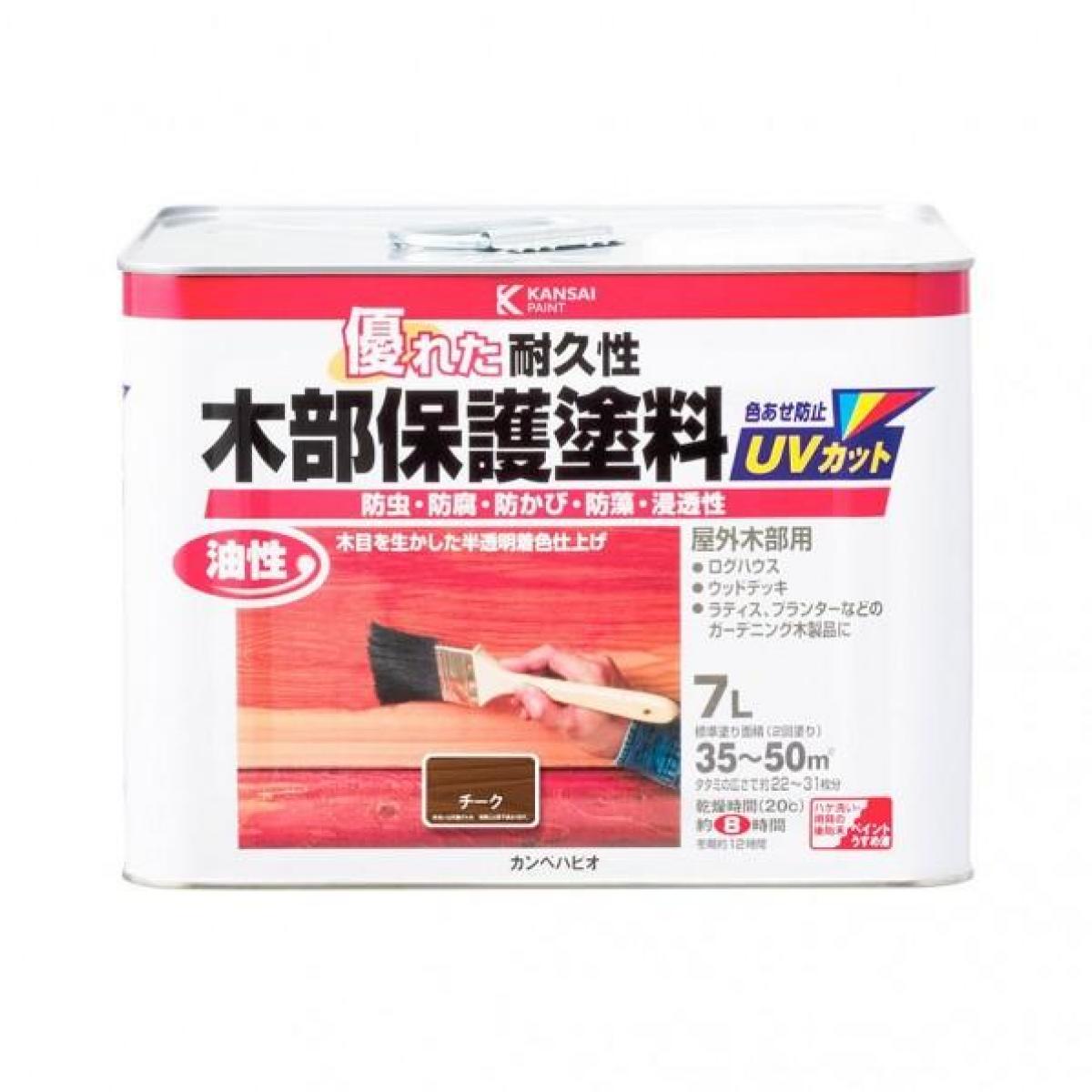 カンペハピオ 油性木部保護塗料 7.0L チーク