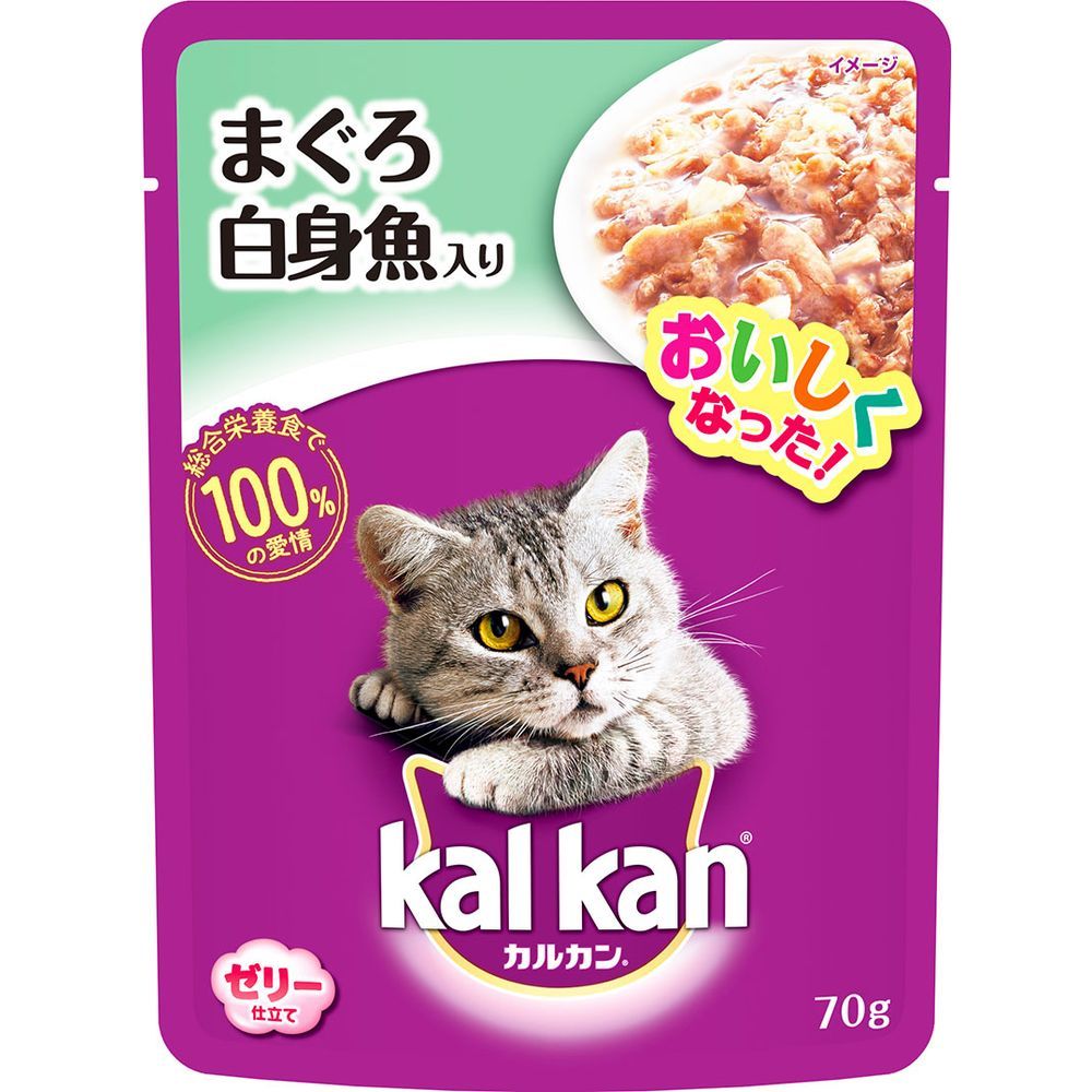 （まとめ買い）マース カルカン パウチ 1歳から ゼリー仕立て まぐろ 白身魚入り 70g [x40] 5,211円