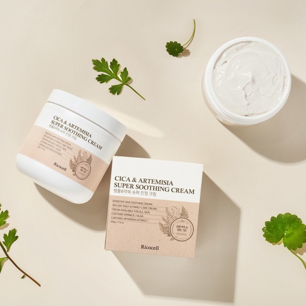 ツボクサ+よもぎ スーパー鎮静水分クリーム 500g保湿+紅潮+シカ