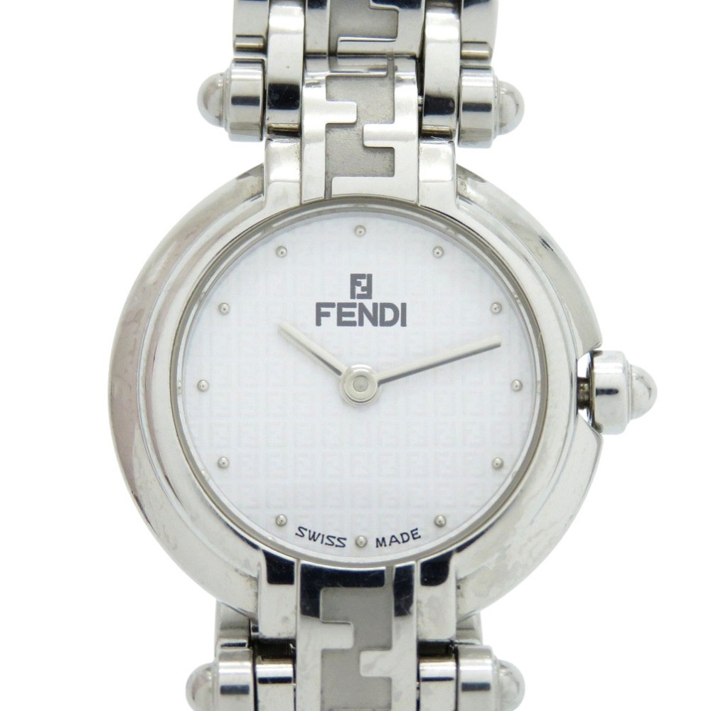 美品 クオーツ ズッカ 750L 腕時計 ステンレススチール ホワイト 1501【中古】 レディース