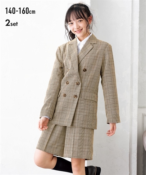 フォーマルセットドレス 卒業 フォーマルスーツ２点セット ジャケット+キュロット 女の子　子供服　ジュニア服