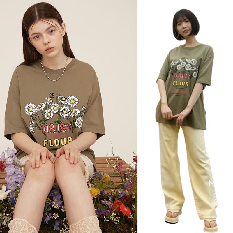 DAISE OVER FIT T-SHIRT KHAKI