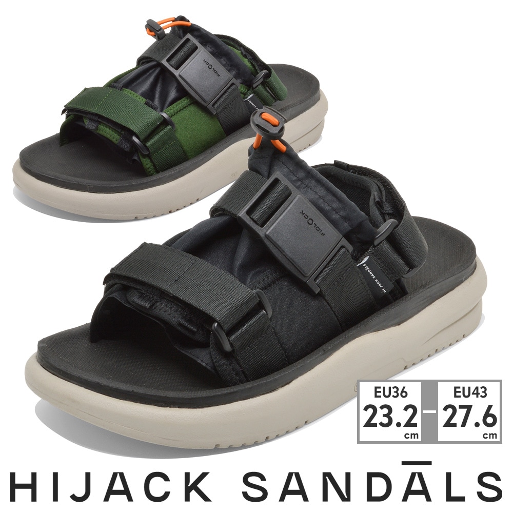HIJACK SANDALS サンダル メンズ レディース MOSS ハイジャックサンダル 2025春夏 ARGO 厚底 スライド つっかけ ベルクロ