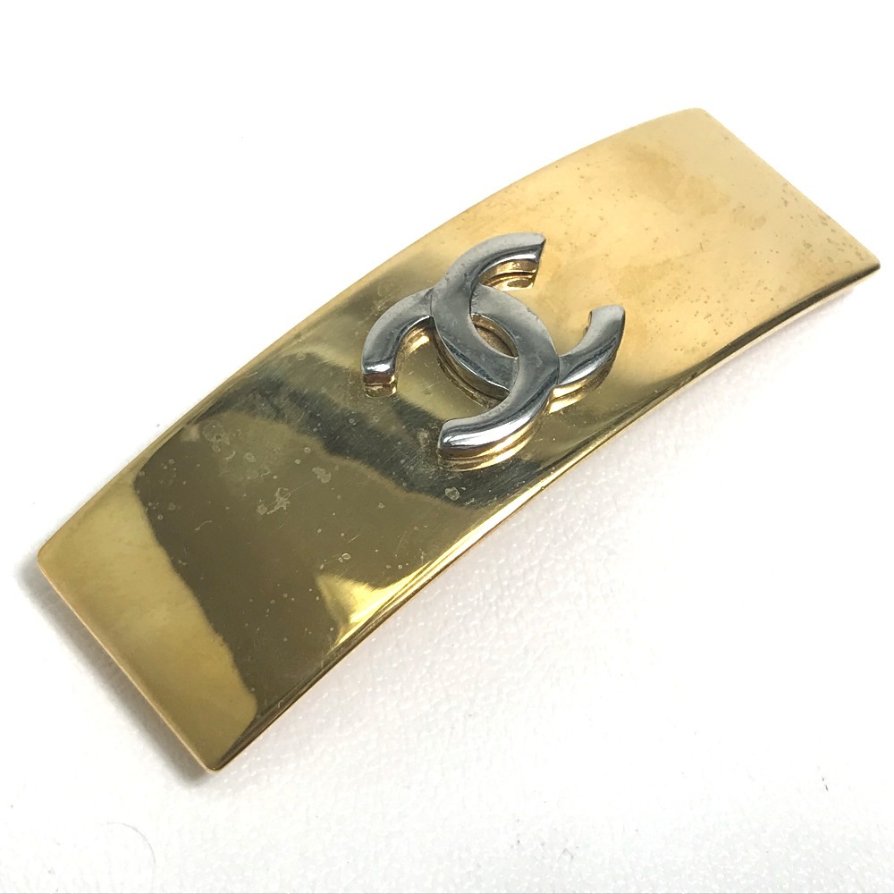 バレッタ CC ココマーク ヘアアクセサリー メタル ゴールドシルバー