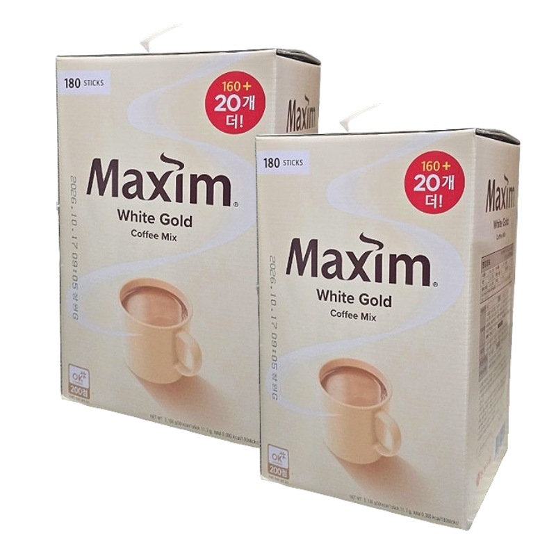 【360本】ホワイトゴールド コーヒーミックス 11.7g × 180本 × 2袋やさしい甘さと香り韓国人気インスタントコーヒー