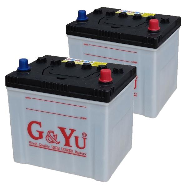 G&Yu [ジーアンドユー] バッテリー HD-D23L （お得な２個セット）　集配者・バス・トラック・船舶・建設機械用（キャップタイプ）