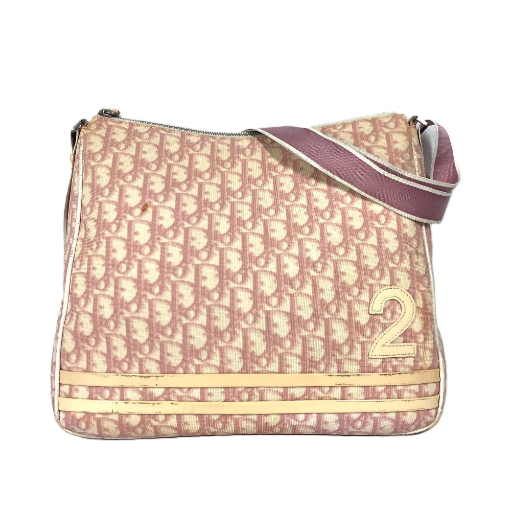 ショルダーバッグ トロッター NO2 ロゴ カバン 斜め掛け PVC/レザー ピンク