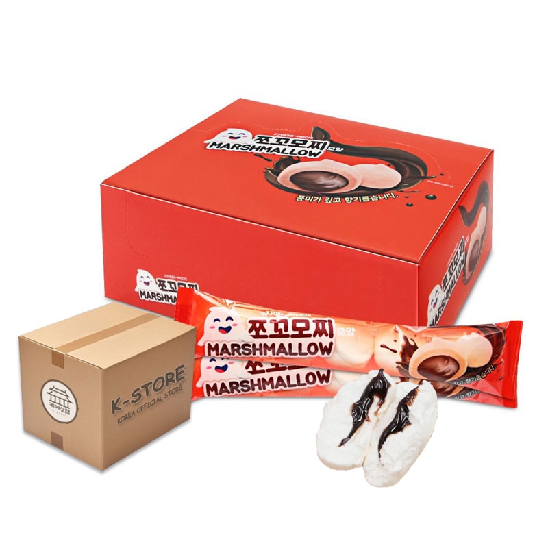 [卸販売] チョコモチマシュマロ 25g 12EA x 24 / 1BOX 韓国 お菓子