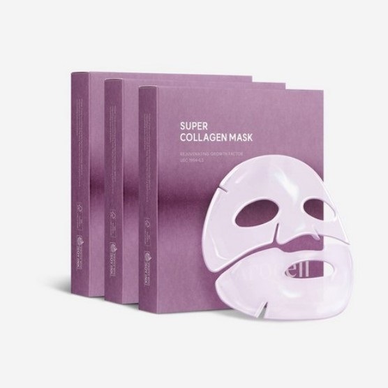 スーパーコラーゲン マスク 12枚 (鎮静/弾力/保湿/栄養供給/活力/光彩/しわ防止)