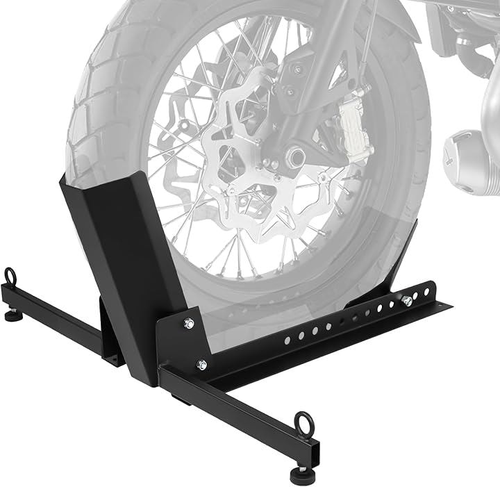 フロントホイールクランプ バイクスタンド タイヤ固定スタンド バイク展示(ブラック, 厚手 15～30インチ対応)