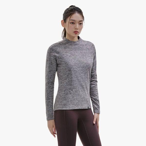 女性メランジモックネック半ハイネック起毛Tシャツ / PW3WT24W412_GN 4,533円