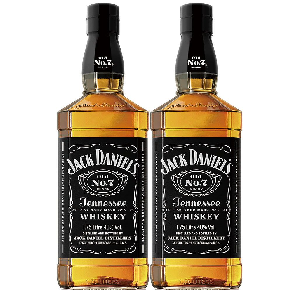 【送料無料】ジャックダニエル ブラック 1750ml2本 【本州(一部地域を除く)は送料無料】