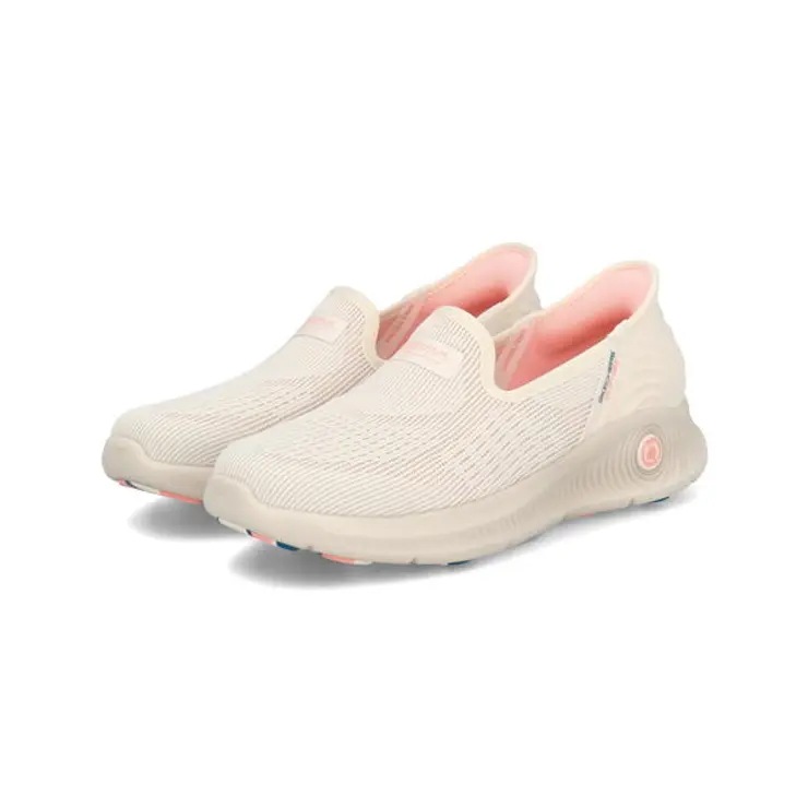 SKECHERS スケッチャーズ SLIP-INS スリップインズ GO WALK ANYWHERE-TELYN レディーススリッポン(ゴーウォークエニーウェア) 125079 ナチュラル/ピンク
