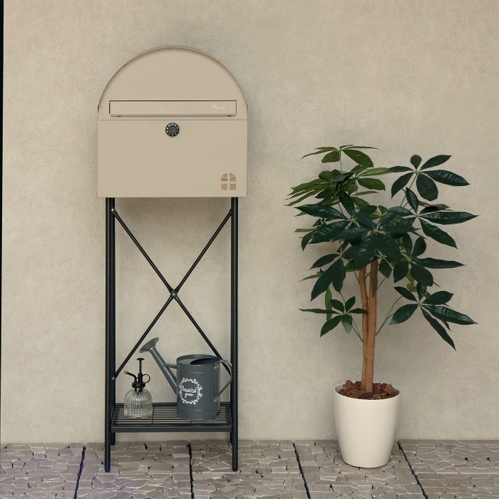 郵便ポスト スタンドタイプ Karon カロン SDM-092 ライトベージュ