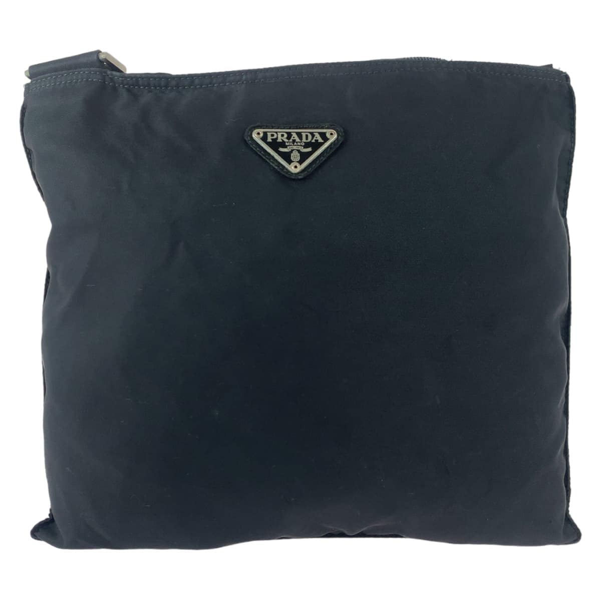 テスート 三角ロゴプレート ブラック ナイロン 斜め掛け ショルダーバッグ メッセンジャーバッグ メンズ 406162