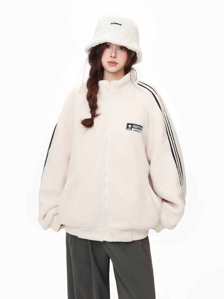 2025 春夏 防寒あったか 韓国 かわいい レディース ハイネックスタンドネックアウターブルゾンお出かけ長袖シルエットトップスサイド冬カジュアルファッション系サイズお出かけフル裏丈トラック