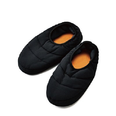 あったかルームシューズ 　ブラック M　天然鉱石繊維を使用　着脱可能なあったかインソール付き　オーラストーン　メーカー直送
