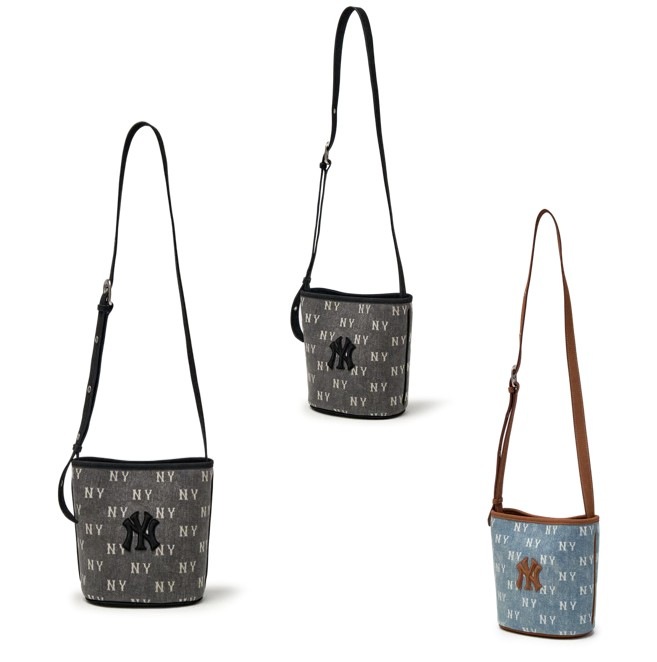 CLASSIC MONOGRAM VINTAGE DENIM MINI BUCKET BAG