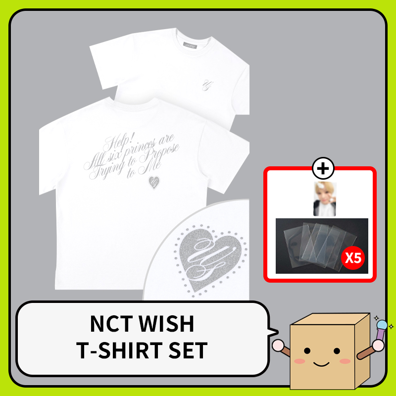 【現場購入/ 2月27日発送】 NCT WISH T-SHIRT SET - NCT WISH 6명의 왕자가 나에게 청혼을 하면 곤란한데요 FANMEETING OFFICIAL MD