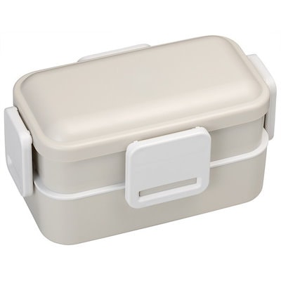 他サイト： くすみグレー PFLW4AG 弁当箱 2段 600ml ふわっと盛れるドーム型 抗菌加工の商品画像
