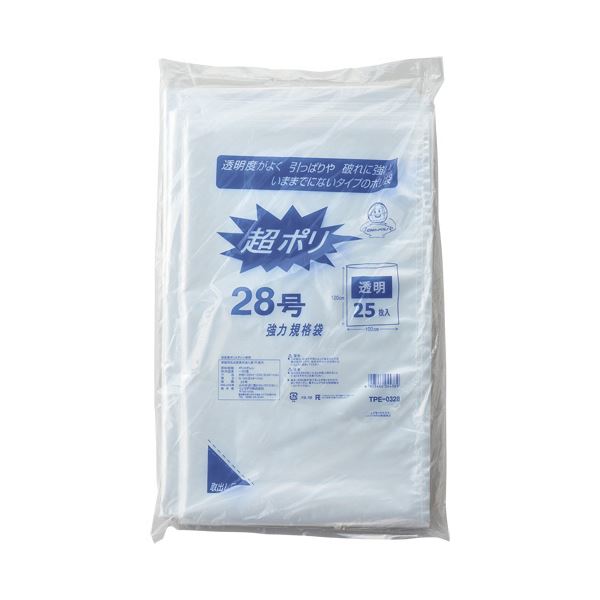 （まとめ） リュウグウ 超ポリSタイプ 透明 28号 厚み0.03mm TPE-0328 1パック（25枚） [x3セット]