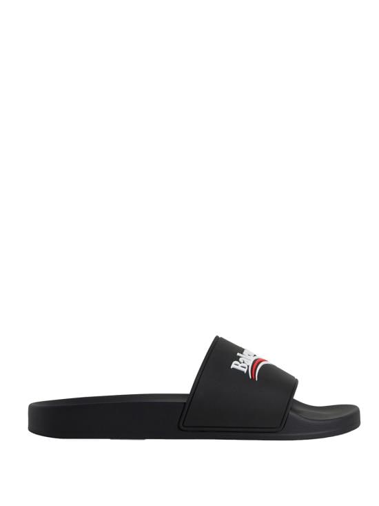 BALENCIAGA Men Sandals 776818 W1S80 1096 BLACK WHITE RED
