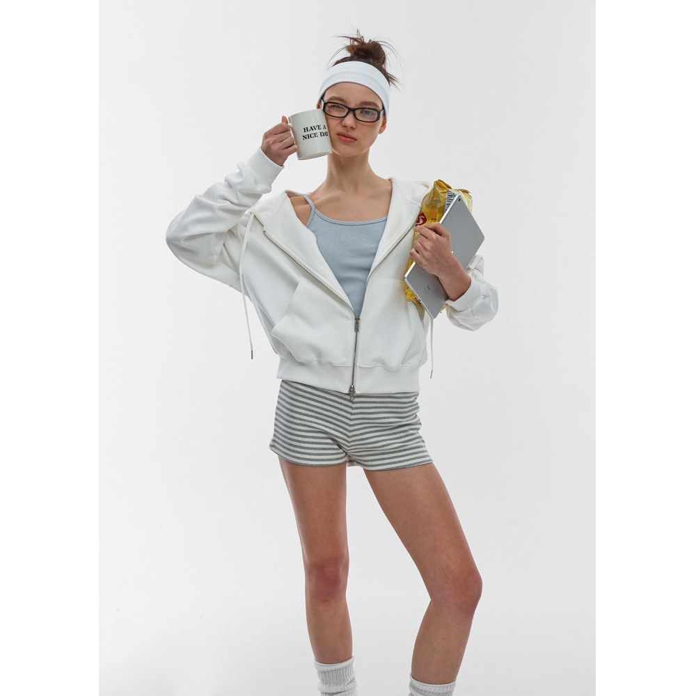 ブラックアップ [春新品] [B-ベーシック] エアスウェットルーズフィットパーカージップアップ