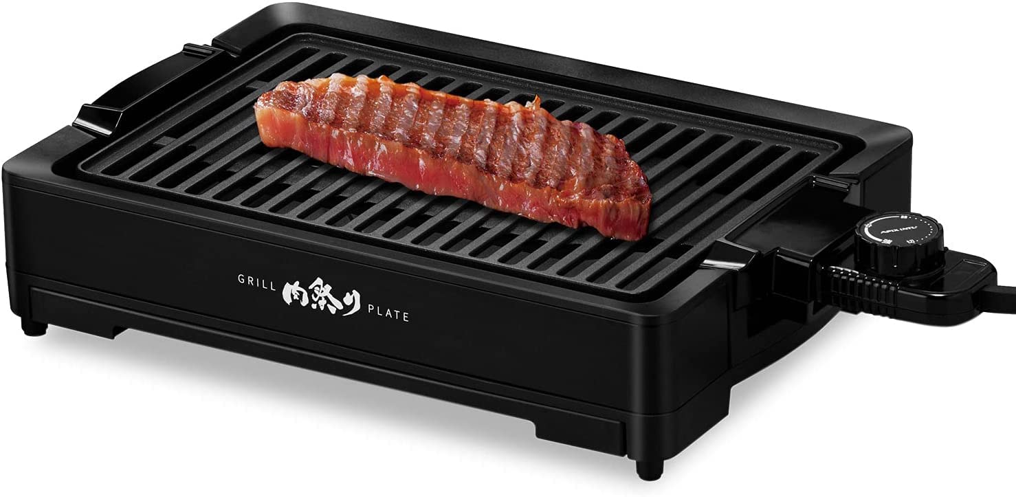 【プラス30日延長保証カード付き】アピックス 焼き肉プレート 煙が出にくい フッ素加工 一人用 焼肉ロースター 減脂 ヘルシー グリル 一人焼肉 肉祭り