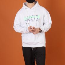 WASロック胸レタリング発泡ナ염フード티