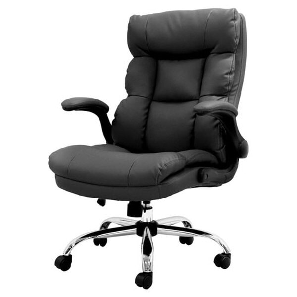 法人限定 Netforce DYN-1-W-BK ブラック ダインチェア 肘付 PUレザー オフィスチェア エグゼクティブチェア メーカー直送