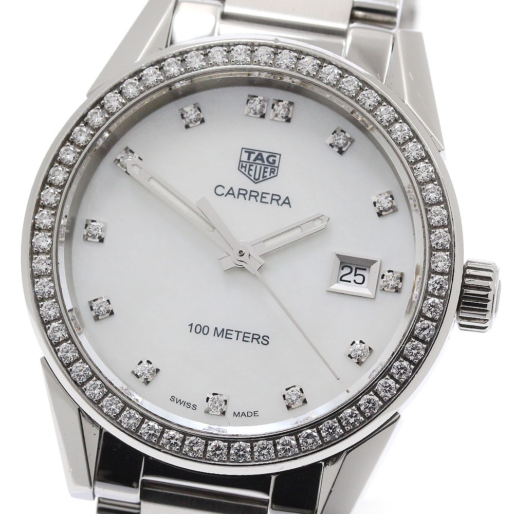 タグホイヤー TAG HEUER WBG1315 カレラ ダイヤベゼル クォーツ ボーイズ 良品 _868230【中古】 158,800円