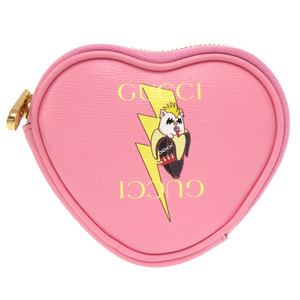 未使用品 × ばなにゃ 701062 コインケース レザー/レザー ピンク 1073【中古】 レディース