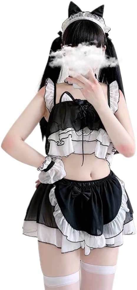 SENMHS メイド猫セクシーコスプレエロ過激 エッチ な えろい 下着 エプロン コスチューム
