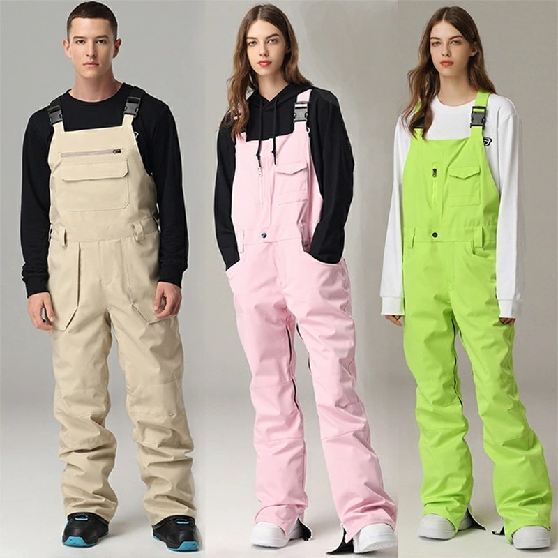 スノーボード ウェア ビブパンツ オーバーオール スキーウェア つなぎ ワンピース メンズ レディース 男女兼用 ユニセックス 型落ち 無地 韓国風 保温 防水 防風 防寒 海外通販 10,772円