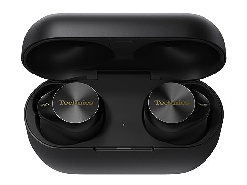 パナソニック(Panasonic) テクニクス ワイヤレスイヤホン EAH-AZ80-K ブラック bluetooth ノイズキャンセリング 3台マルチポイント IPX4 LDAC対応 ハイレゾ音質再