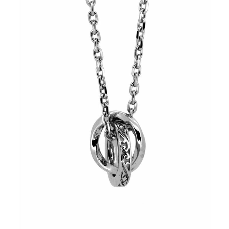 トライ ネックレス タテガミ ダブルリング サージカルステンレス シルバー メンズ ブランド 彼氏 プレゼント