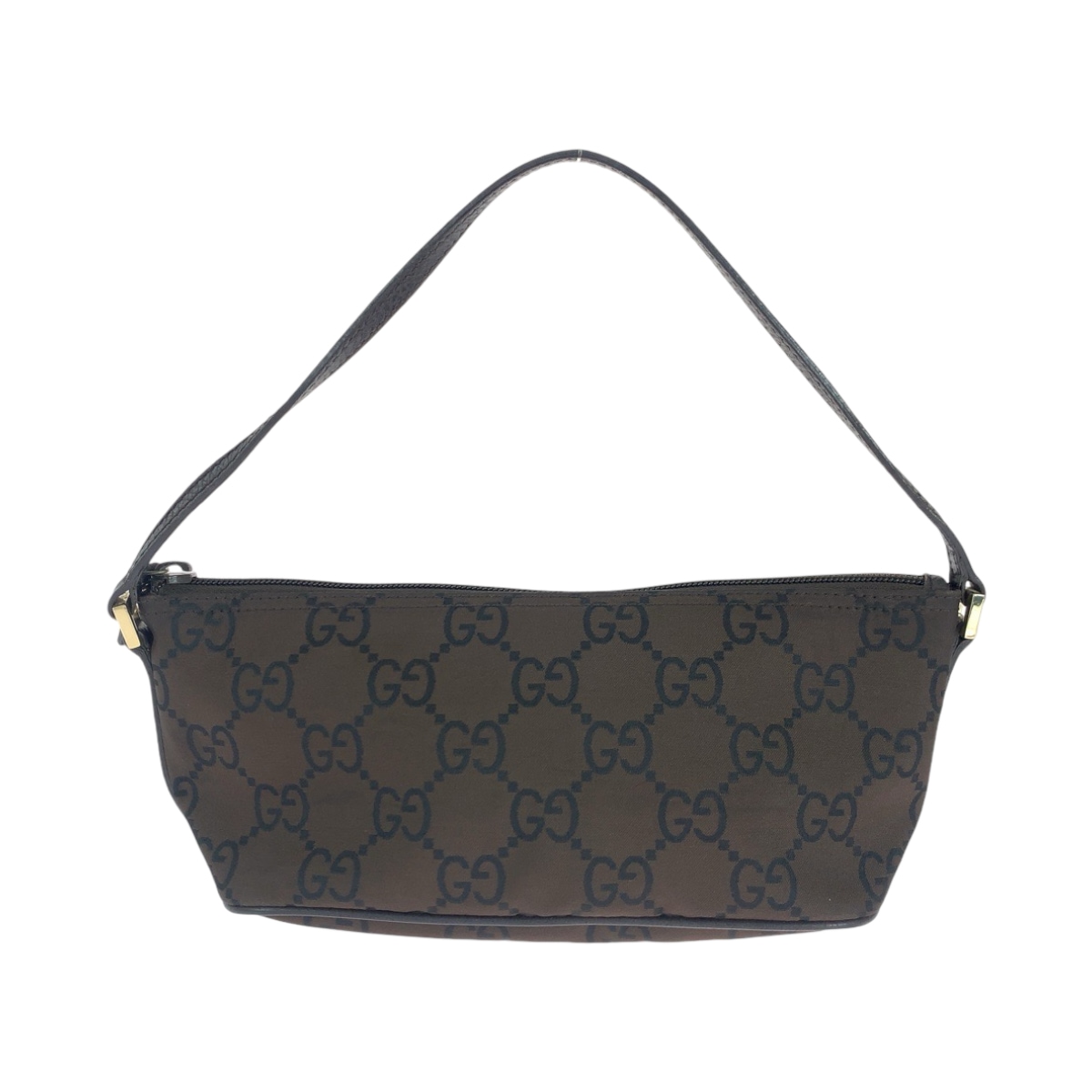 美品 ブラウン シルバー金具 キャンバス 257300 ハンドバッグ アクセサリーポーチ レディース 410717ハンドバッグ