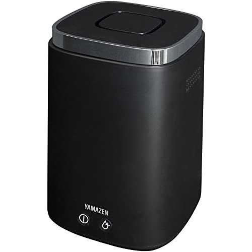 [山善] 加湿器 加熱式 スチーム式 上から給水 (最大加湿 500ml) (タンク容量 2.4L) (木造~8.5畳 / プレハブ洋室~14畳) 卓上 小型 寝室 ブラック KS-J242(B)