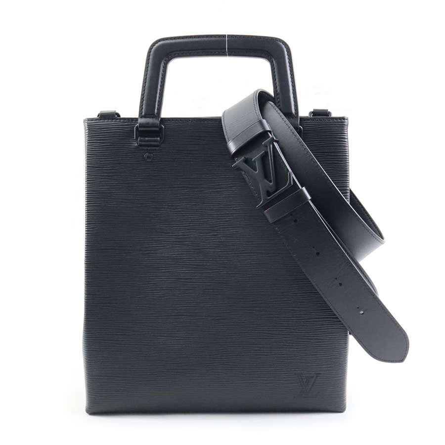ルイ ヴィトン LOUIS VUITTON ハンドバッグ ショルダーバッグ エピ サックプラ フォールド エピレザー ノワール ユニセックス 90107g
