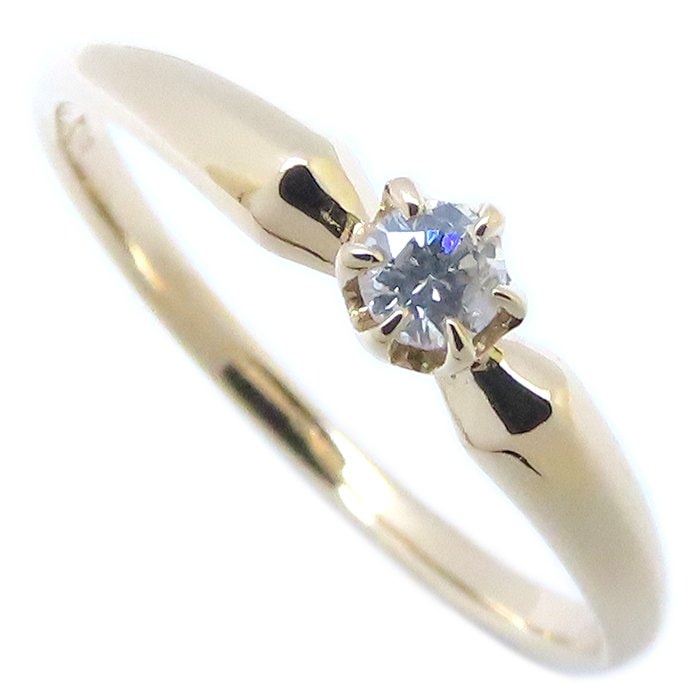 ダイヤモンド リング 指輪 一粒ダイヤモンド 9.5号 K18YG イエローゴールド レディース/294238【中古】 24,410円