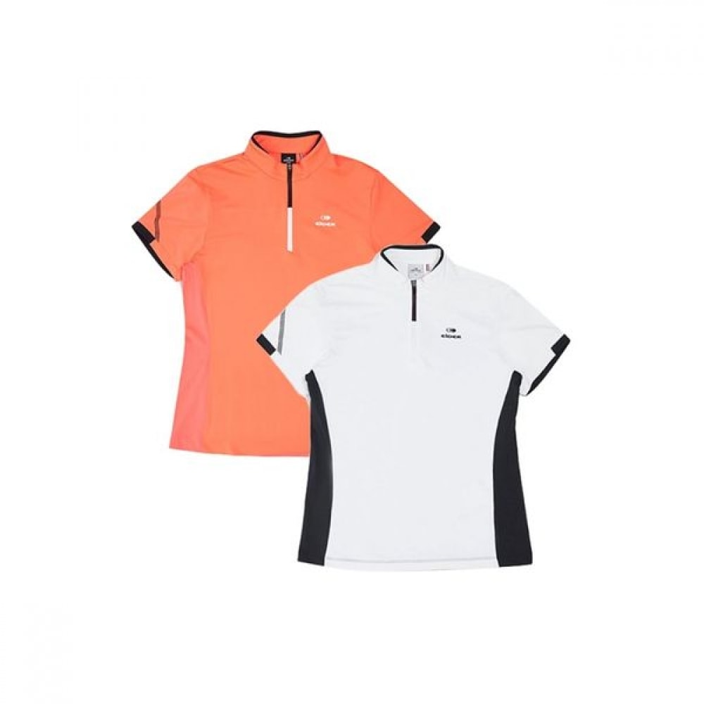 [アイダー] レディースフレア半袖ジップアップ Tシャツ_DWM22211 5,402円