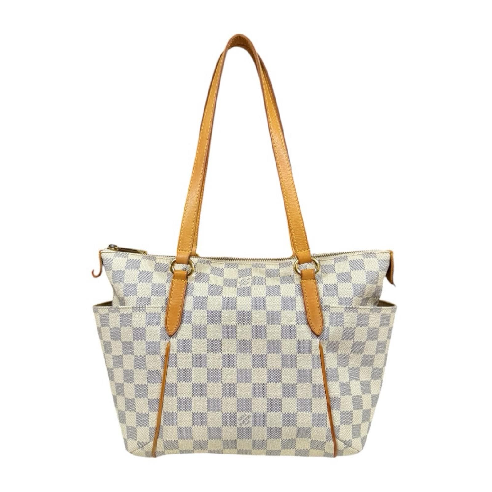 ルイヴィトン トータリーPM ダミエアズール トートバッグ ダミエアズールキャンバス N51261 ホワイト LOUIS VUITTON 中古