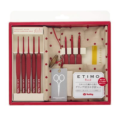 他サイト： かぎ針 『ETIMO Red(エティモレッド) かぎ針セット 赤』 編み針 Tulip チューリップ TED001の商品画像
