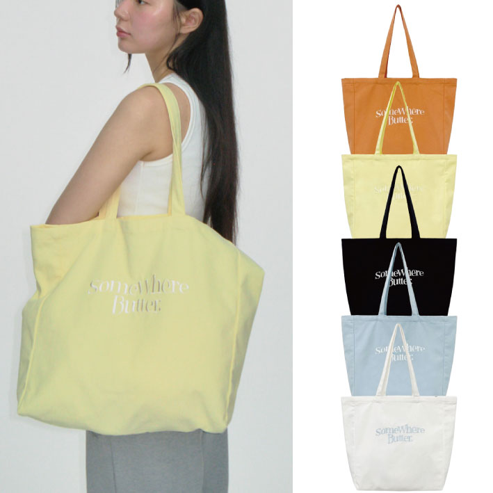 [SOMEWHERE BUTTER]★24SS★韓国人気★Wave logo eco bag org.jpg