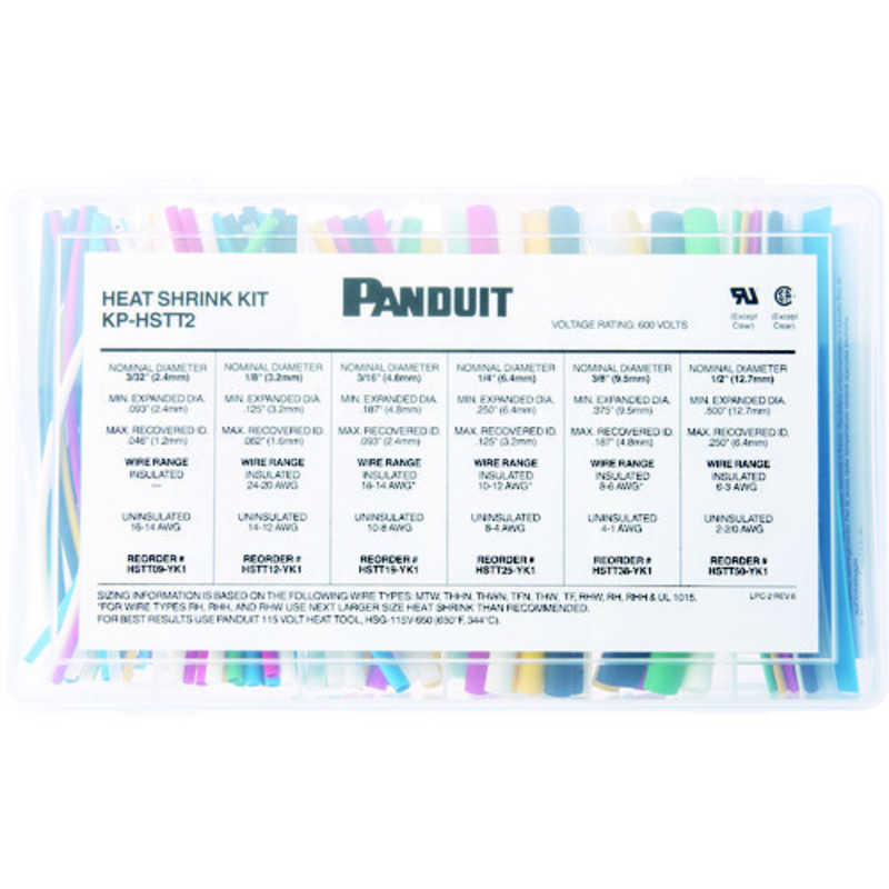 パンドウイット　熱収縮チューブ キットボックス サイズコンビネーション カラー　KPHSTT2