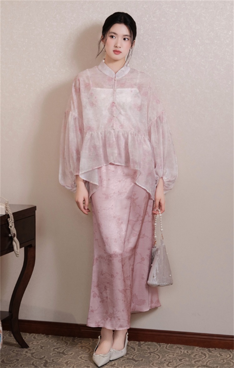 早い者勝ち シンプルなデザイン ロングスカート カーディガン付き 体型カバー リラックス感 5,083円