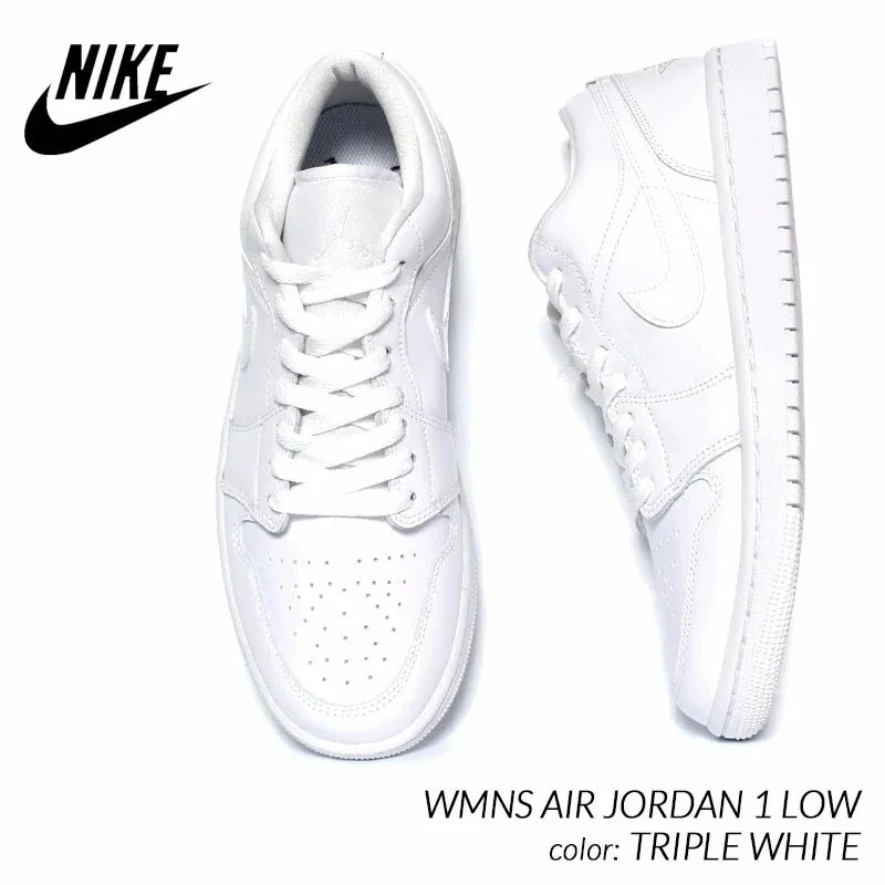 NIKE WMNS AIR JORDAN 1 LOW TRIPLE WHITE ナイキ ウィメンズ エアジョーダン ロー スニーカー ( 白 ホワイト メンズサイズ DV0990-111 )